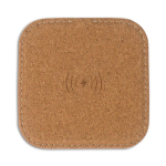 Cargador inalámbrico hecho de corcho con certificación FSC 5W color natural