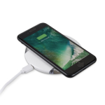 Cargador inalámbrico circular con bordes que alumbran 5W color blanco segunda vista