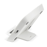 Cargador inalámbrico y soporte de acabado suave para móvil 5W color blanco tercera vista