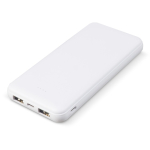 Batería externa metálica con carga inalámbrica 8.000mAh color blanco segunda vista