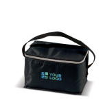 Nevera de poliéster de colores con pequeña asa negra para 6 latas vista principal