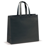 Bolsa de non woven laminado mate en varios colores con asas a juego color negro