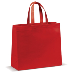 Bolsa de non woven laminado mate en varios colores con asas a juego color rojo