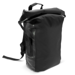 Mochilas personalizadas roll-top impermeables tirantes acolchados, 25L color negro