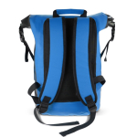 Mochilas personalizadas roll-top impermeables tirantes acolchados, 25L color azul tercera vista