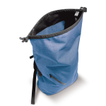 Mochila roll-top resistente al agua con bolsillo frontal 22L color azul quinta vista