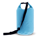 Bolsa de lona impermeable en varios colores con capacidad de 15L color azul claro cuarta vista