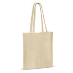 Bolsa de algodón con certificación OEKO-TEX de 140 g/m2 color beige