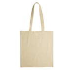 Bolsa de algodón con certificación OEKO-TEX de 140 g/m2 color beige segunda vista