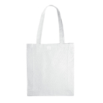 Bolsa de algodón promocional OEKO-TEX de colores con fuelle 140 g/m2 color blanco segunda vista