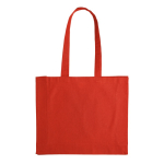 Bolsa de algodón grande OEKO-TEX de colores con fuelle 140 g/m2 color rojo segunda vista