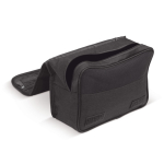 Bolsa de aseo plegable con varios compartimientos y gancho para colgar color negro tercera vista