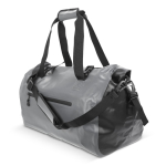 Bolsa de deporte impermeable con doble asa y capacidad de 40L color gris oscuro