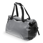 Bolsa de deporte impermeable con doble asa y capacidad de 40L color gris oscuro cuarta vista