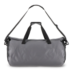 Bolsa de deporte impermeable con doble asa y capacidad de 60L color gris oscuro cuarta vista
