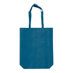 Bolsa ecológica hecha de RPET con asas largas a juego 100 g/m2 color azul oscuro tercera vista