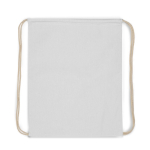 Mochila de cuerdas de algodón de colores con cordones natural 140 g/m2 color blanco segunda vista
