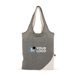 Bolsa bicolor de algodón reciclado OEKO-TEX plegable 140 g/m2 vista principal