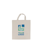 Bolsa de algodón para ferias OEKO-TEX con asas cortas 220 g/m2 vista principal