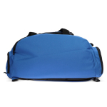 Bolsa de viaje personalizada de RPET con múltiples compartimientos color azul quinta vista