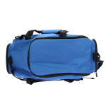 Bolsa de viaje personalizada de RPET con múltiples compartimientos color azul octava vista