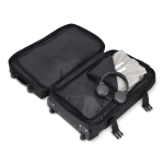 Trolley de viaje con asa retráctil y ruedas con capacidad de 38L color negro tercera vista