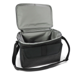 Bolsa nevera promocional negra de RPET con correa para el hombro 8L color negro segunda vista