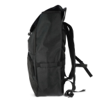 Mochila para portátil de RPET con bolsillos laterales 15'' color negro quinta vista