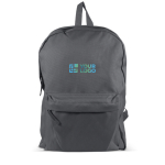 Clásica mochila de RPET en varios colores y bolsillo frontal vista principal