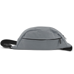 Riñonera de RPET con correa ajustable y doble accesibilidad color gris cuarta vista