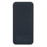 Batería externa de plástico reciclado compacta 10.000mAh color azul oscuro tercera vista