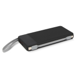 Batería externa de plástico reciclado con carga rápida 10.000mAh color negro segunda vista
