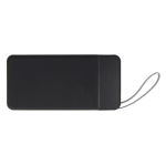Batería externa de plástico reciclado con carga rápida 10.000mAh color negro tercera vista