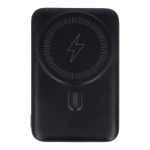 Cargador inalámbrico personalizada MegSafe con entrada USB-A y tipo-C color negro quinta vista