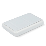 Cargador inalámbrico personalizada MegSafe con entrada USB-A y tipo-C color blanco segunda vista