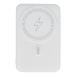 Cargador inalámbrico personalizada MegSafe con entrada USB-A y tipo-C color blanco quinta vista