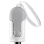 Paraguas plegable personalizado de color blanco con marco negro Ø98 color blanco sexta vista