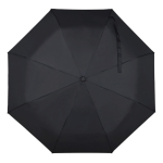 Paraguas plegable con logo, de RPET con mango de madera Ø94 color negro tercera vista