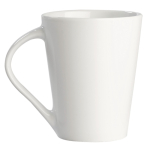 Taza impresa de porcelana blanca con asa triangular de 270ml color blanco segunda vista
