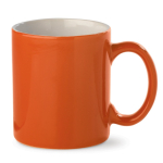 Taza de cerámica en varios colores con capacidad de 300ml color naranja