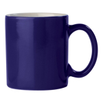 Taza de cerámica en varios colores con capacidad de 300ml color azul oscuro cuarta vista