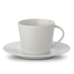 Taza para café con platillo de porcelana para espresso 160ml color blanco