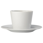 Taza para café con platillo de porcelana para espresso 160ml color blanco cuarta vista
