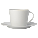 Taza para café con platillo de porcelana para espresso 160ml color blanco quinta vista