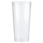 Vaso reutilizable fabricado en Europa hecho de bioplástico 500ml color transparente segunda vista