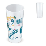 Vaso reutilizable fabricado en Europa hecho de bioplástico 500ml
