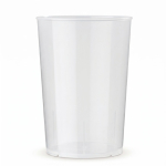 Vaso reutilizable fabricado en Europa de plástico resistente 250ml color transparente