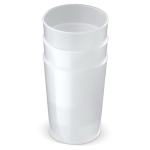 Vaso reutilizable fabricado en Europa de plástico resistente 250ml color transparente tercera vista
