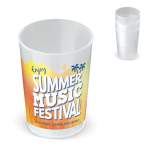 Vaso reutilizable fabricado en Europa de plástico resistente 250ml