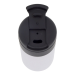 Botella térmica de doble pared con tapa abatible 250ml color blanco cuarta vista